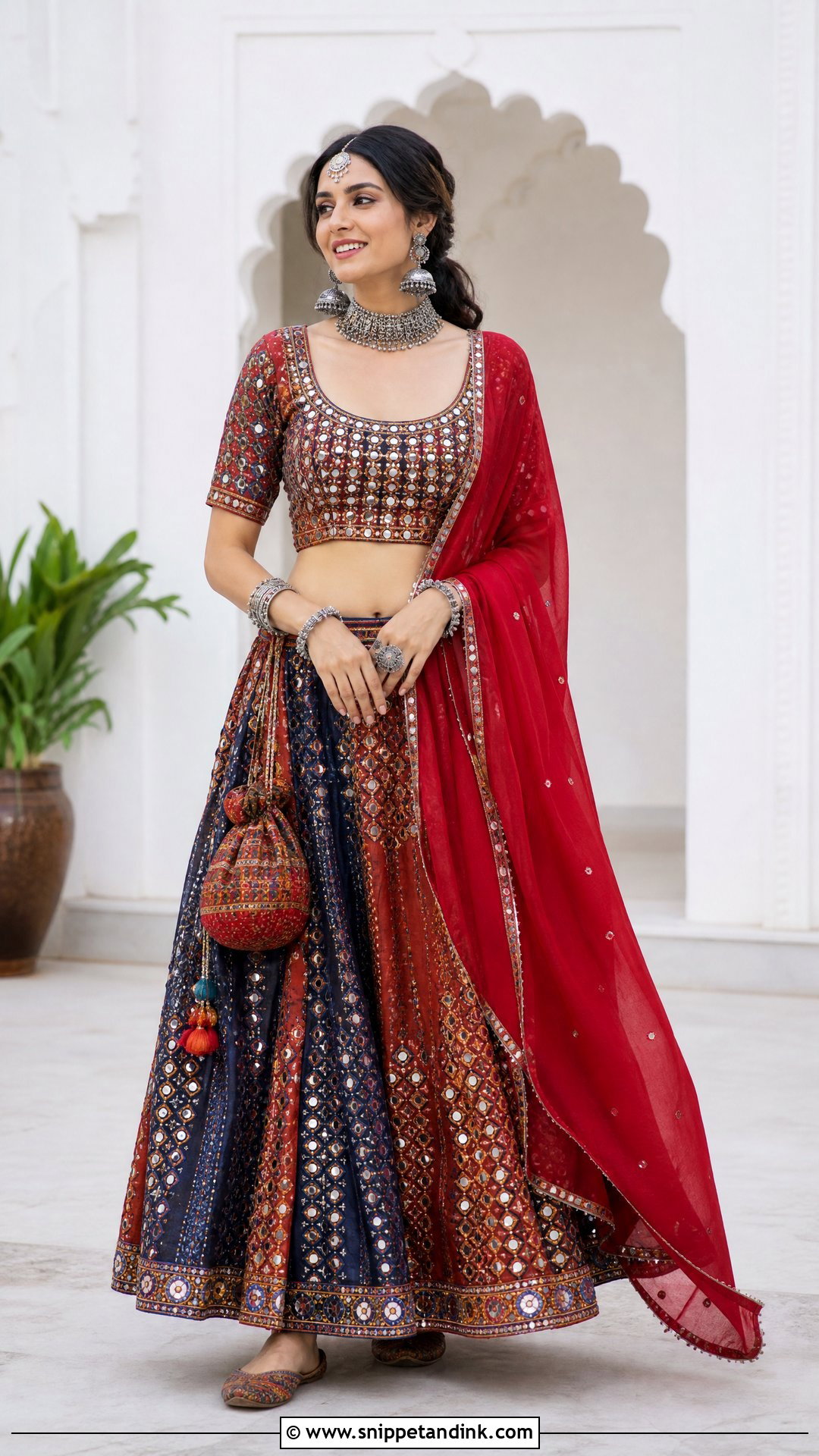 Rajasthani Lehenga With Silver Jewelry - Snippet and Ink - 20 Rajasthani Lengha Ideas