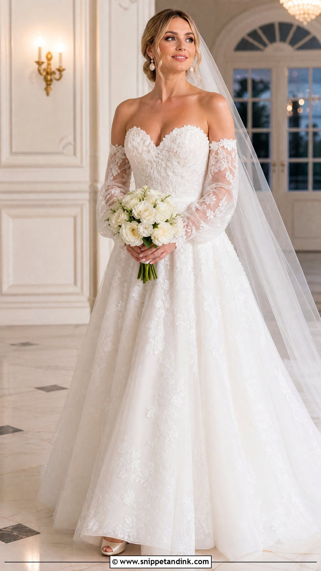 Randy Fenoli Detachable Sleeve Wedding Dress - Snippet and Ink - 25 Randy Fenoli Wedding Dress Ideas