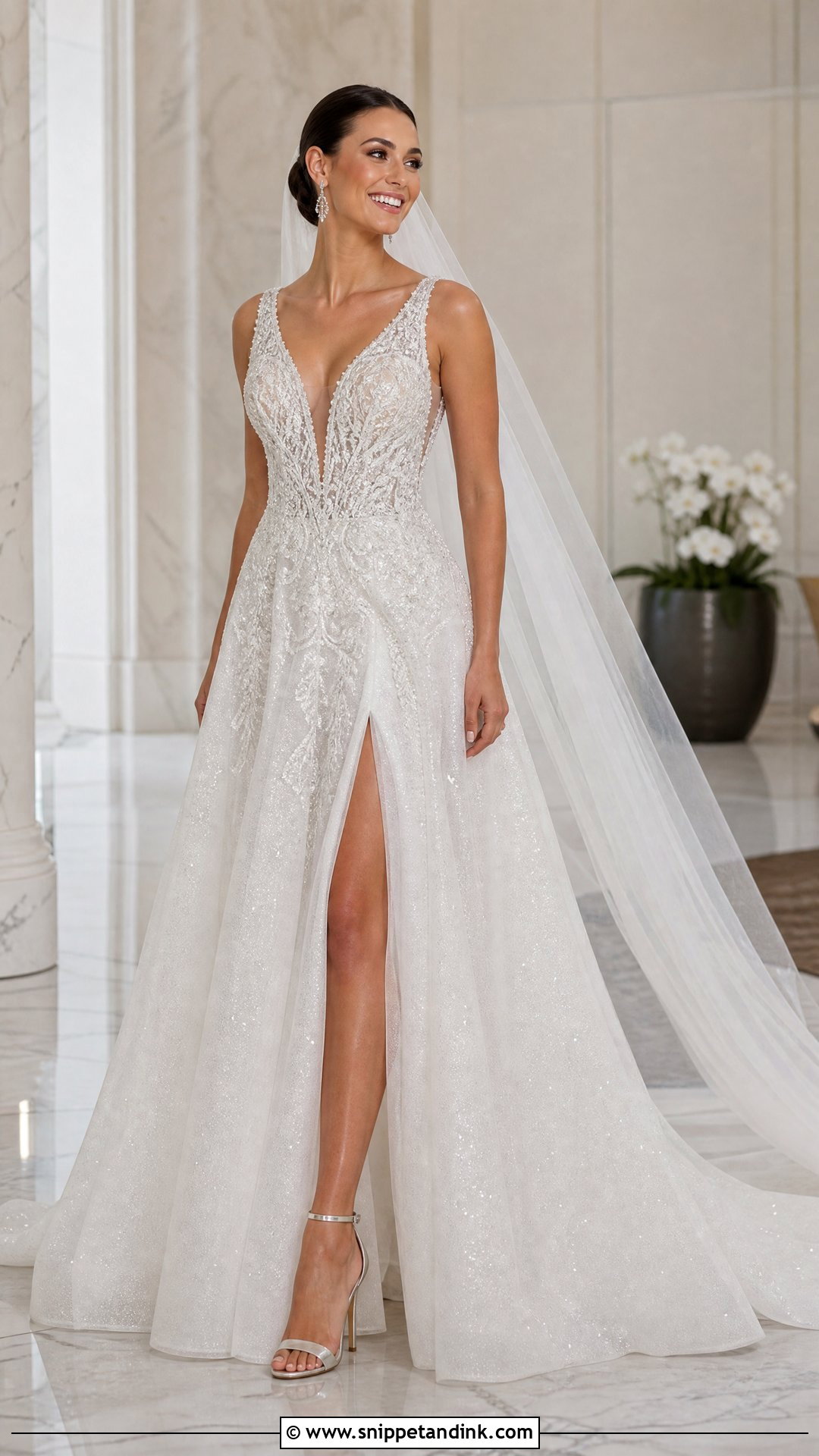Randy Fenoli Embellished A Line Wedding Dress - Snippet and Ink - 20 Randy Fenoli Wedding Dress Collection Ideas