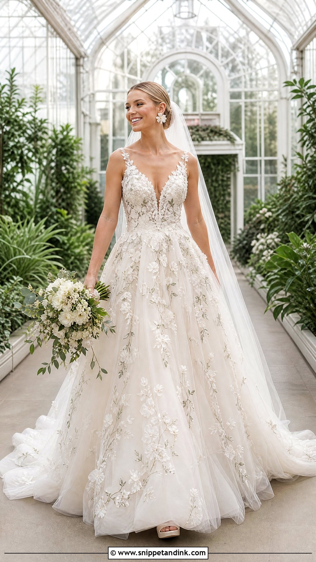 Randy Fenoli Floral Tulle Ball Gown - Snippet and Ink - 20 Randy Fenoli Wedding Dress Collection Ideas
