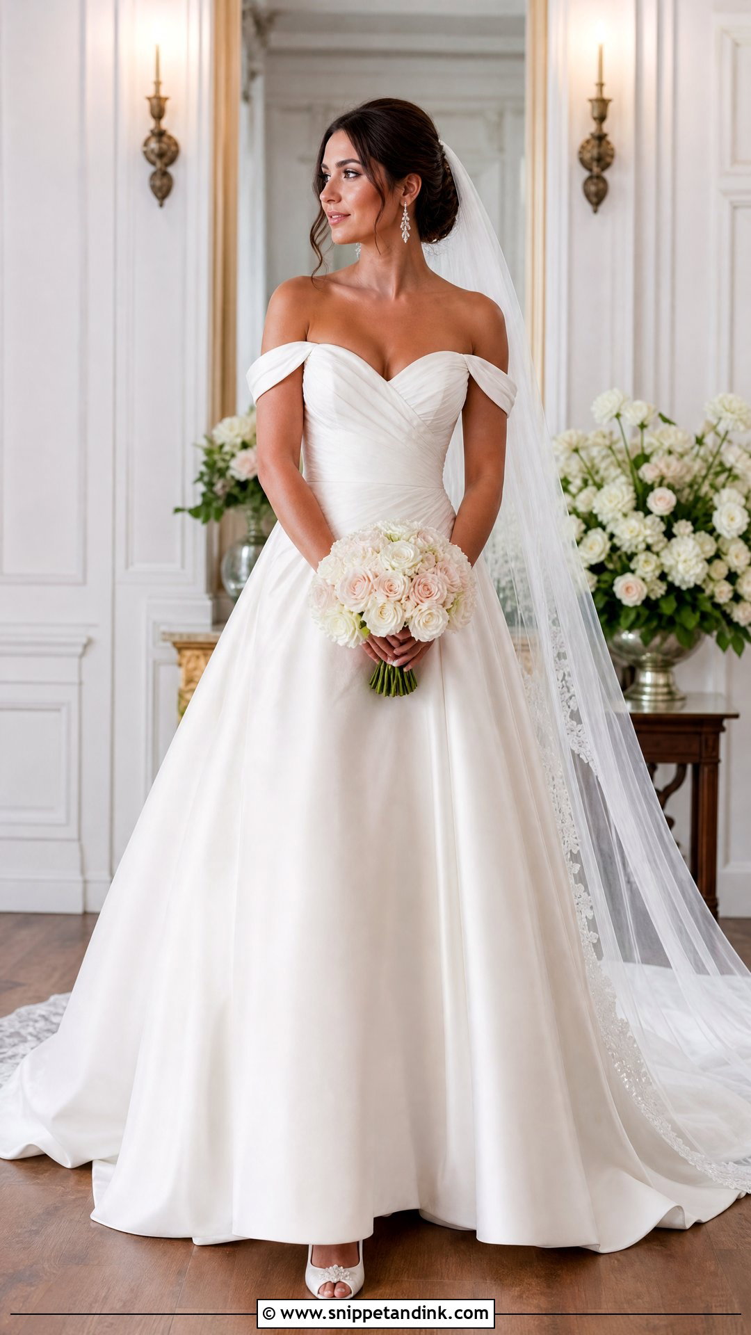 Randy Fenoli Off Shoulder Wedding Dress - Snippet and Ink - 25 Randy Fenoli Wedding Dress Ideas