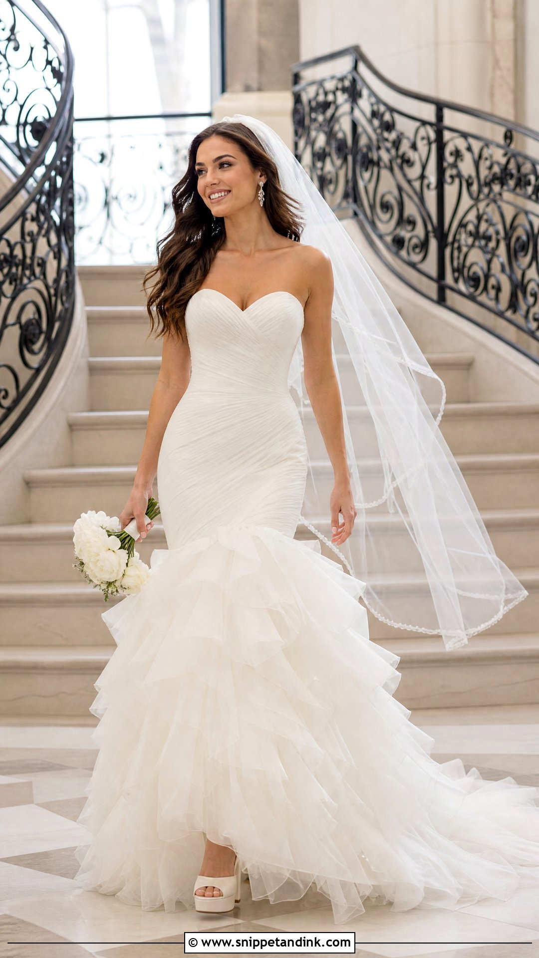 Randy Fenoli Ruffled Tulle Mermaid Wedding Dress - Snippet and Ink - 20 Randy Fenoli Wedding Dress Collection Ideas