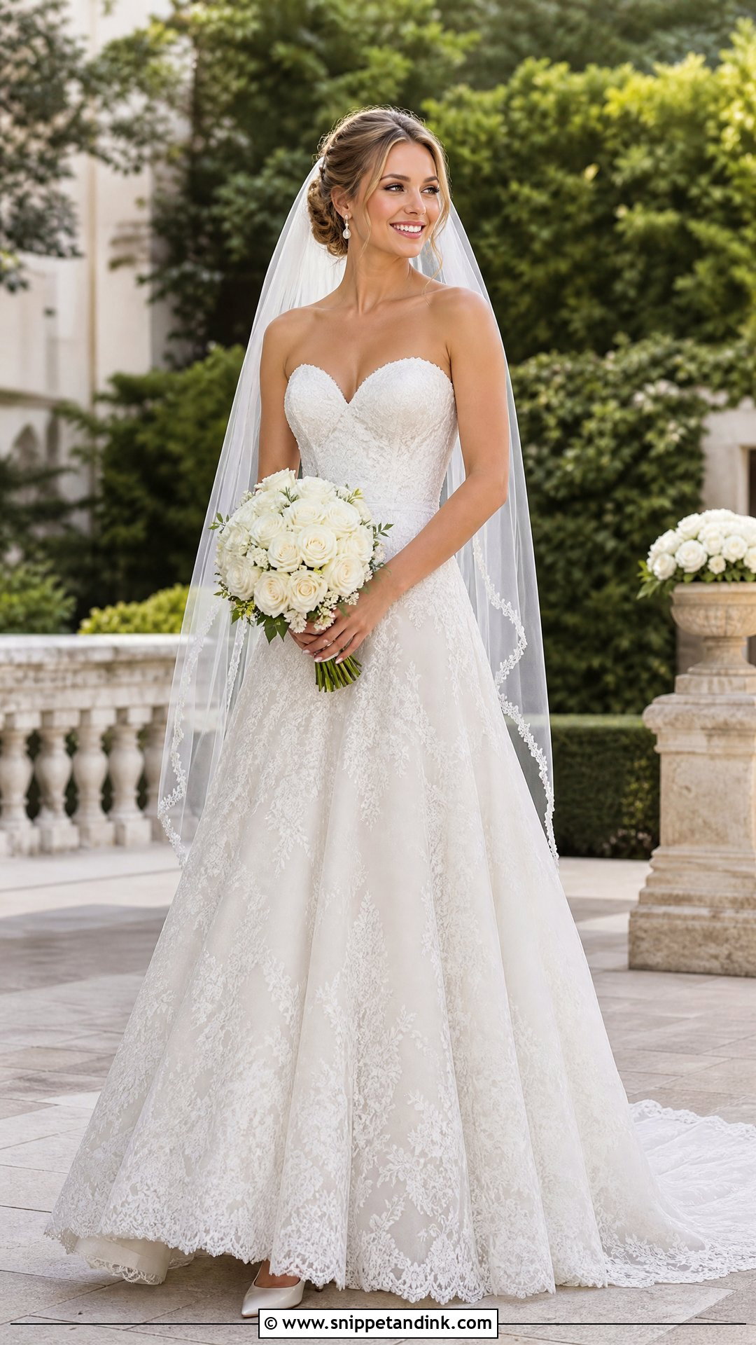 Randy Fenoli Strapless Lace A Line Wedding Dress - Snippet and Ink - 20 Randy Fenoli Wedding Dress Collection Ideas