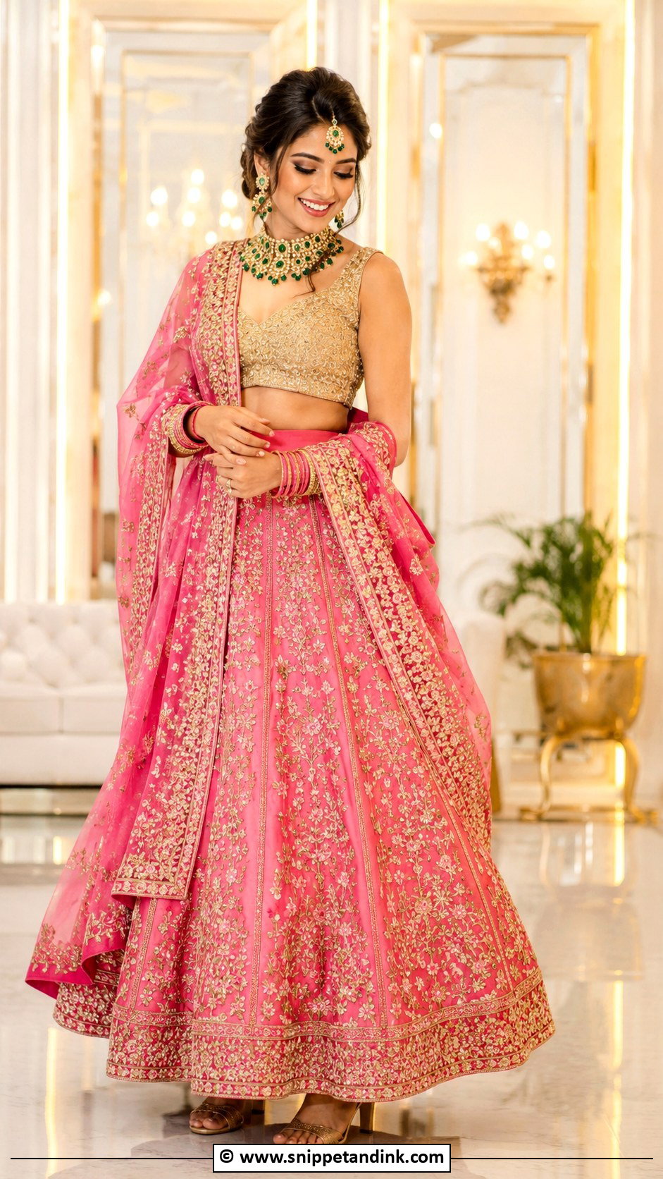Rani Pink Barat Bride Lehenga - Snippet and Ink - 30 Barat Bride Ideas