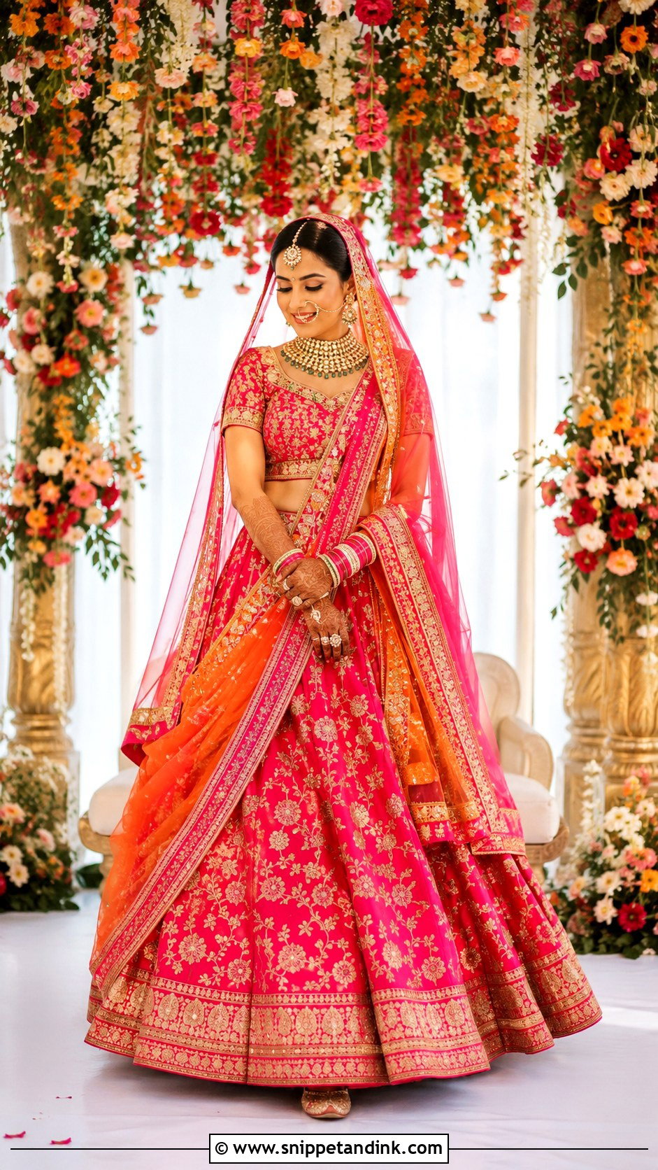 Rani Pink Bridal Chaniya Choli - Snippet and Ink - 20 Bridal Chaniya Choli Ideas