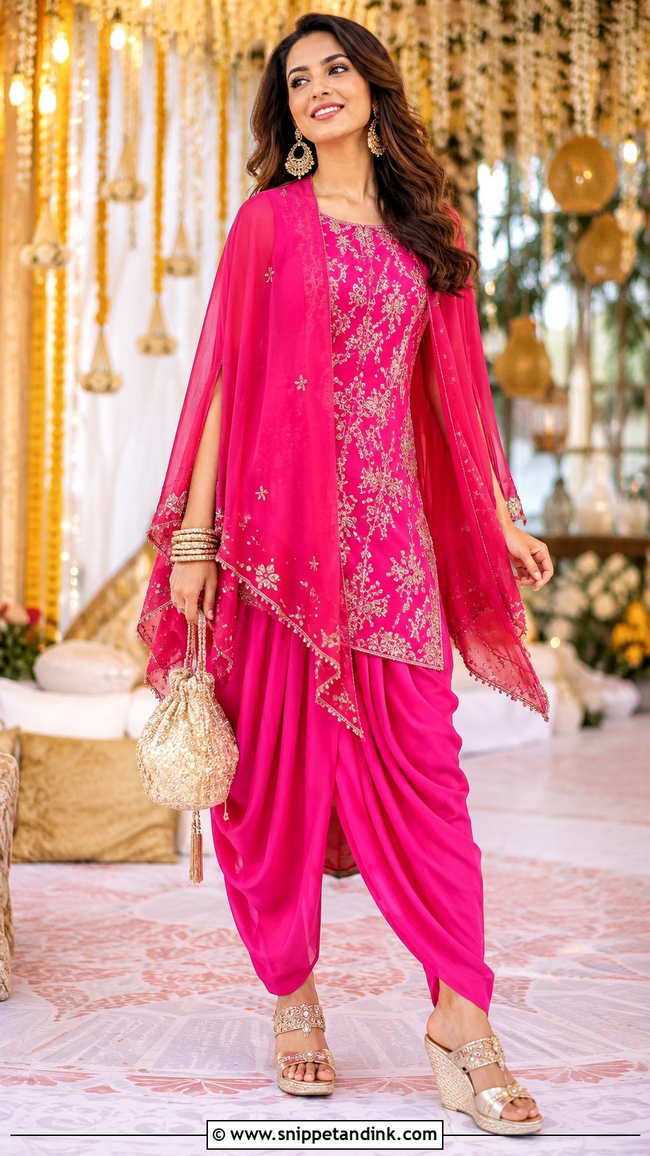 Rani Pink Dhoti Kurta Set - Snippet and Ink - 20 Kurta Sets for Women Wedding Ideas