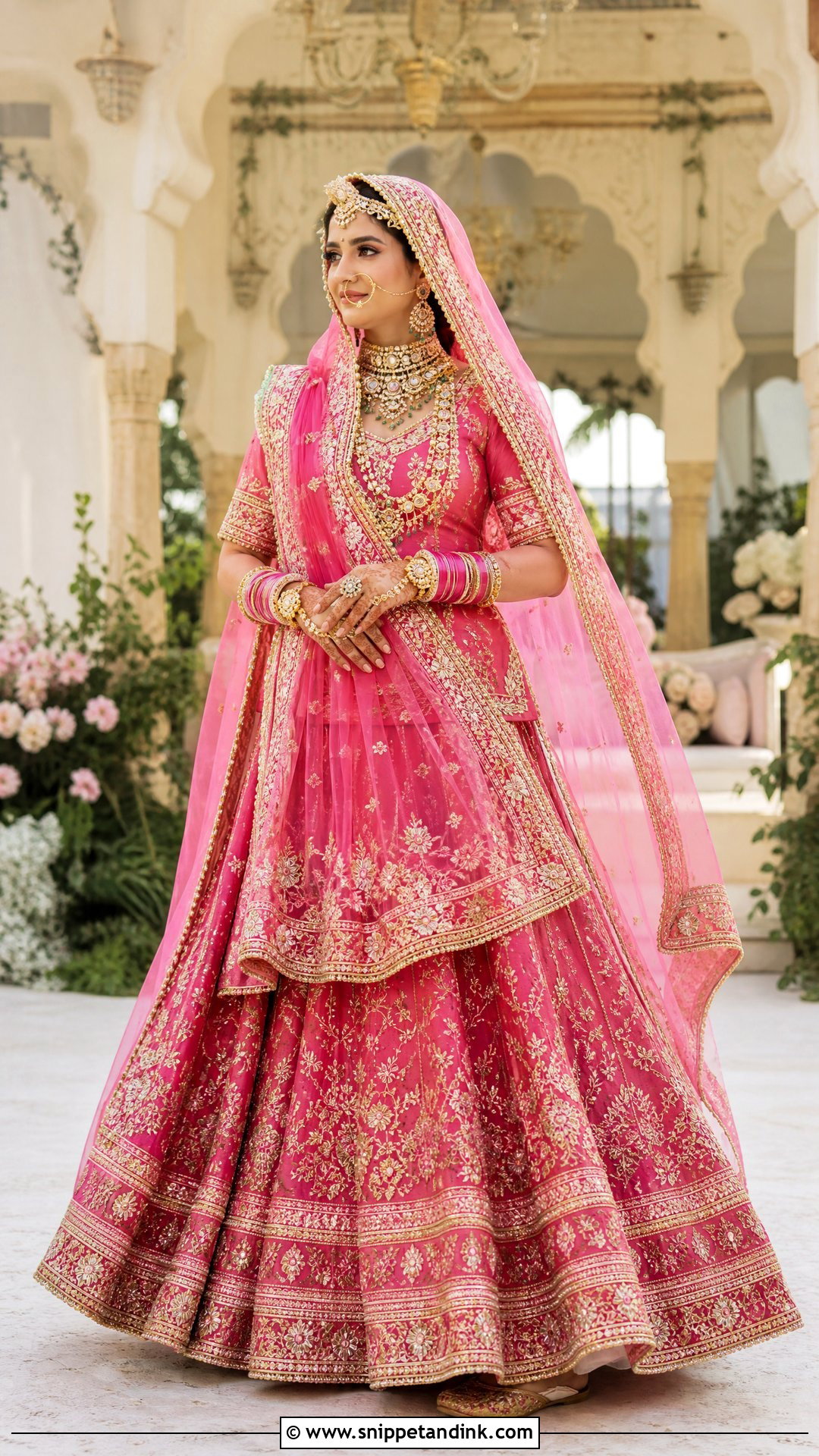 Rani Pink Kundan Rajputi Bridal Poshak - Snippet and Ink - 20 Rajputi Bridal Poshak Ideas