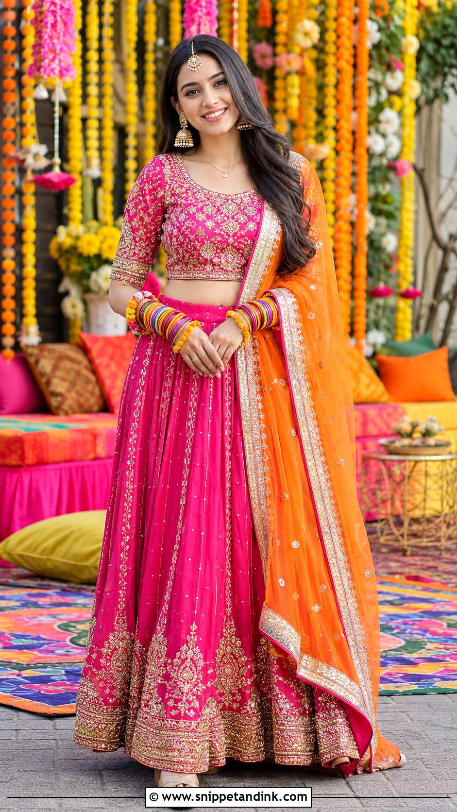Rani Pink Lehenga Dress - Snippet and Ink - 30 Pakistani Wedding Dress Ideas