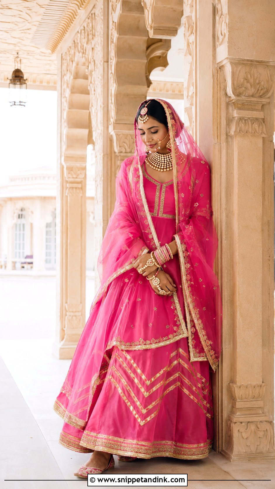 Rani Pink Rajput Bridal Poshak - Snippet and Ink - 20 Royal Rajput Bride Ideas