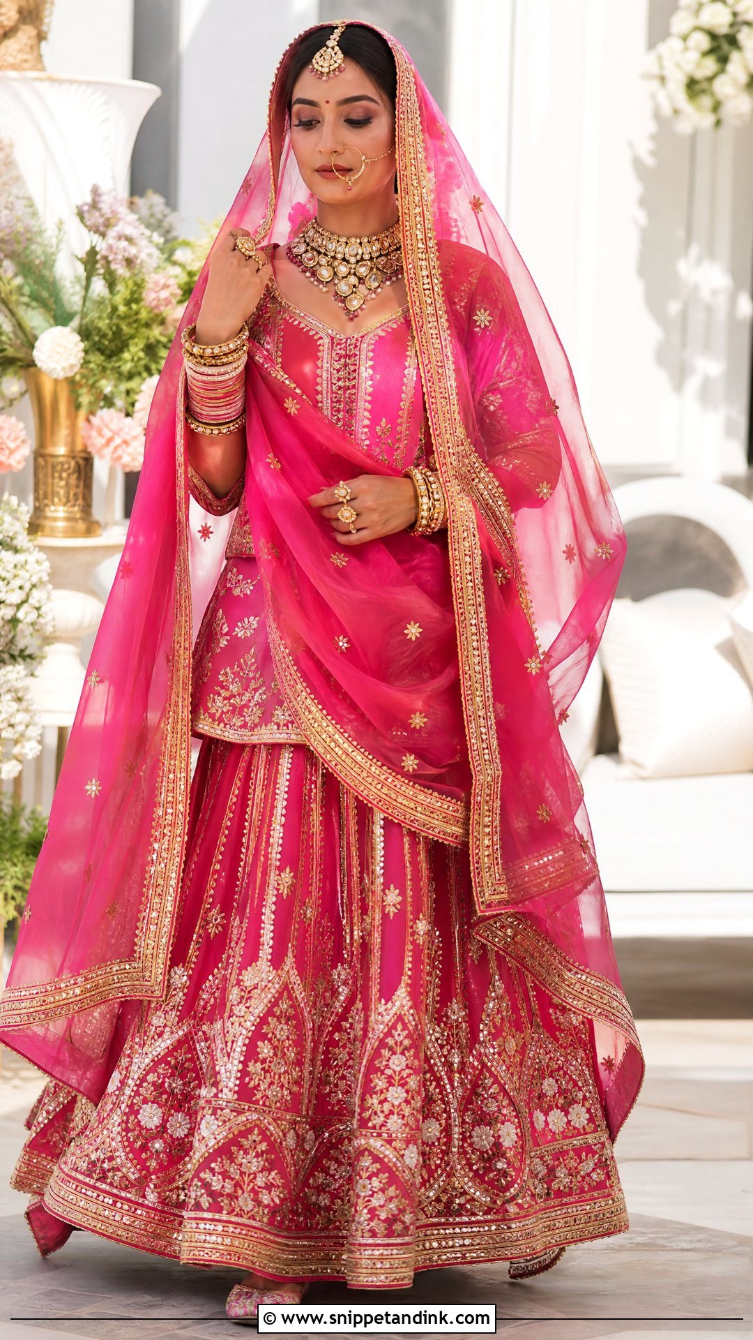 Rani Pink Rajputani Bridal Poshak - Snippet and Ink - 20 Rajputani Poshak for Bride Ideas