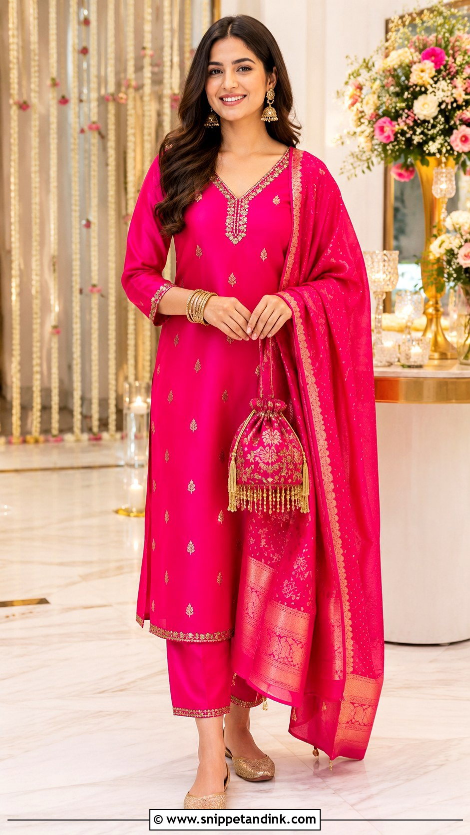 Rani Pink Suit for Roka Ceremony - Snippet and Ink - 25 Dress for Roka Ceremony Ideas