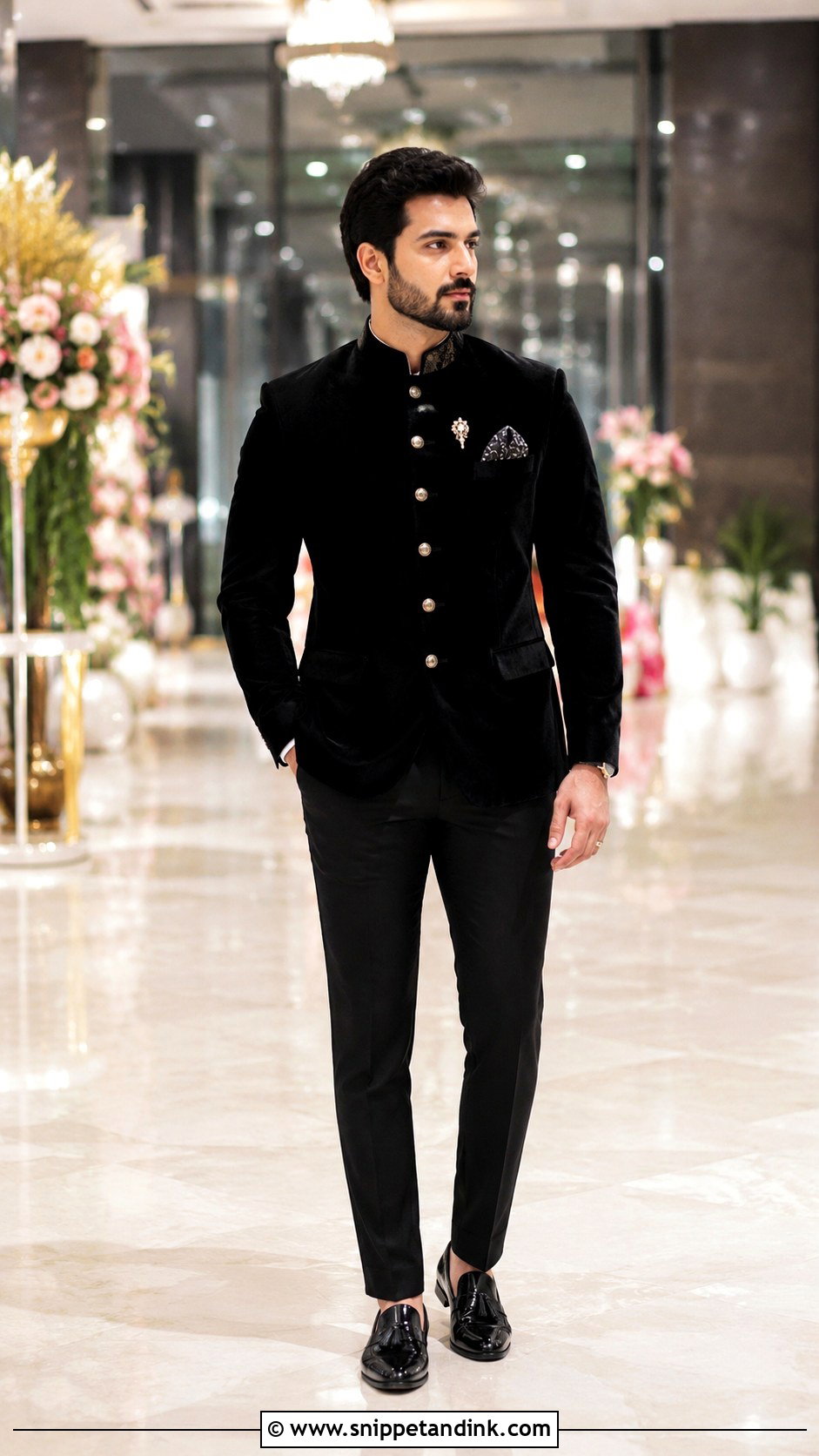 Ranveer Singh Black Bandhgala - Snippet and Ink - 25 Ranveer Singh Wedding Outfit Ideas