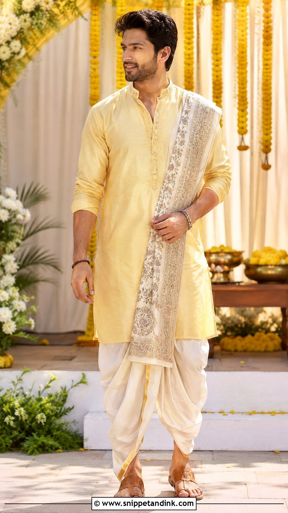 Ranveer Singh Dhoti Kurta - Snippet and Ink - 25 Ranveer Singh Wedding Outfit Ideas