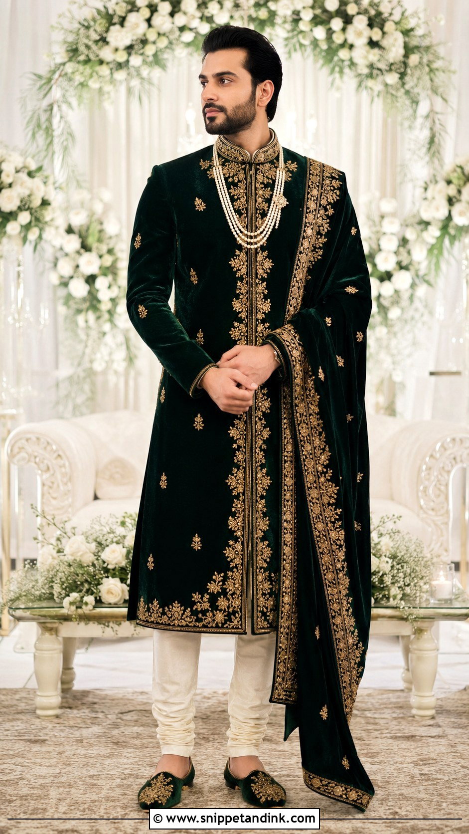 Ranveer Singh Velvet Sherwani - Snippet and Ink - 25 Ranveer Singh Wedding Outfit Ideas