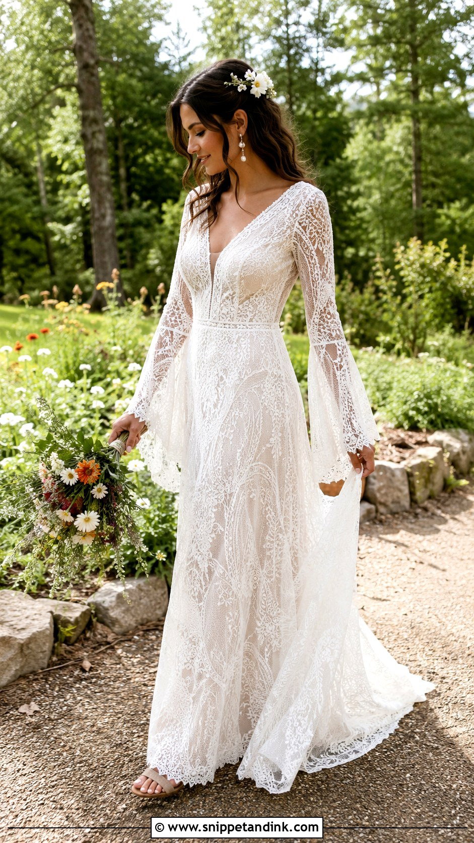 Rapunzel Boho Wedding Dress - Snippet and Ink - 25 Rapunzel Wedding Dress Ideas