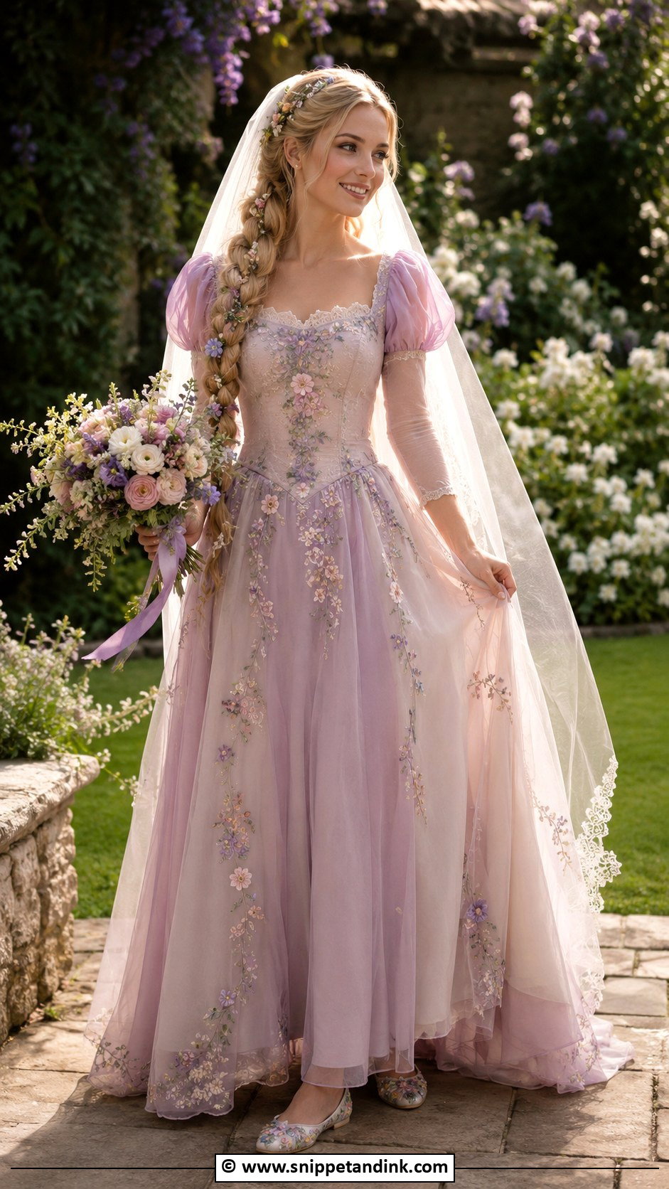 Rapunzel Inspired Wedding Dress - Snippet and Ink - 30 Fairy Tale Wedding Dress Ideas