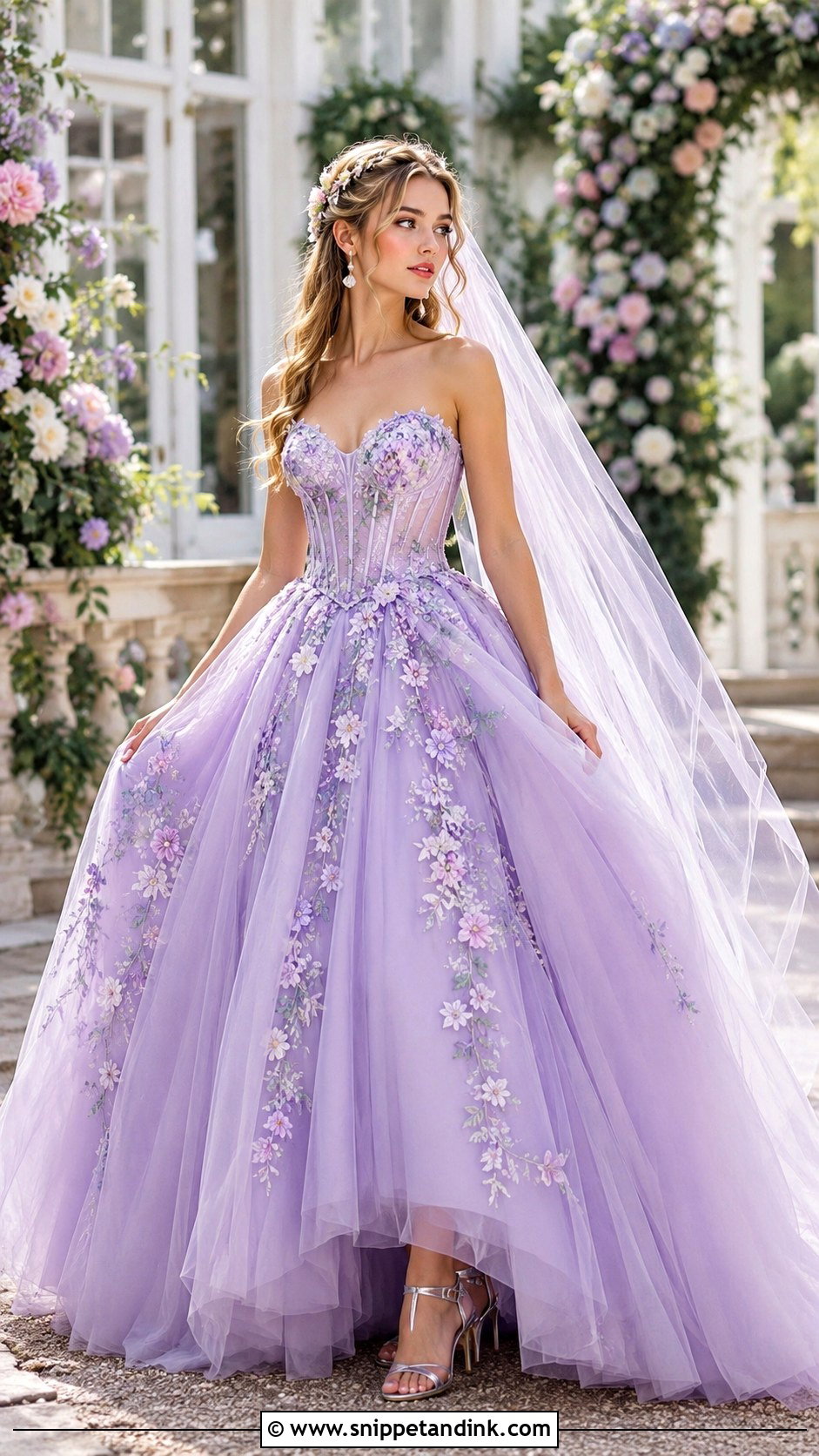 Rapunzel Lavender Ball Gown Wedding Dress - Snippet and Ink - 25 Rapunzel Wedding Dress Ideas