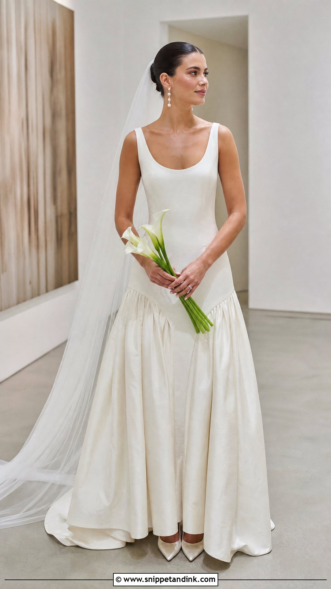 Raw Silk Drop Waist Wedding Dress - Snippet and Ink - 20 Raw Silk Wedding Dress Ideas