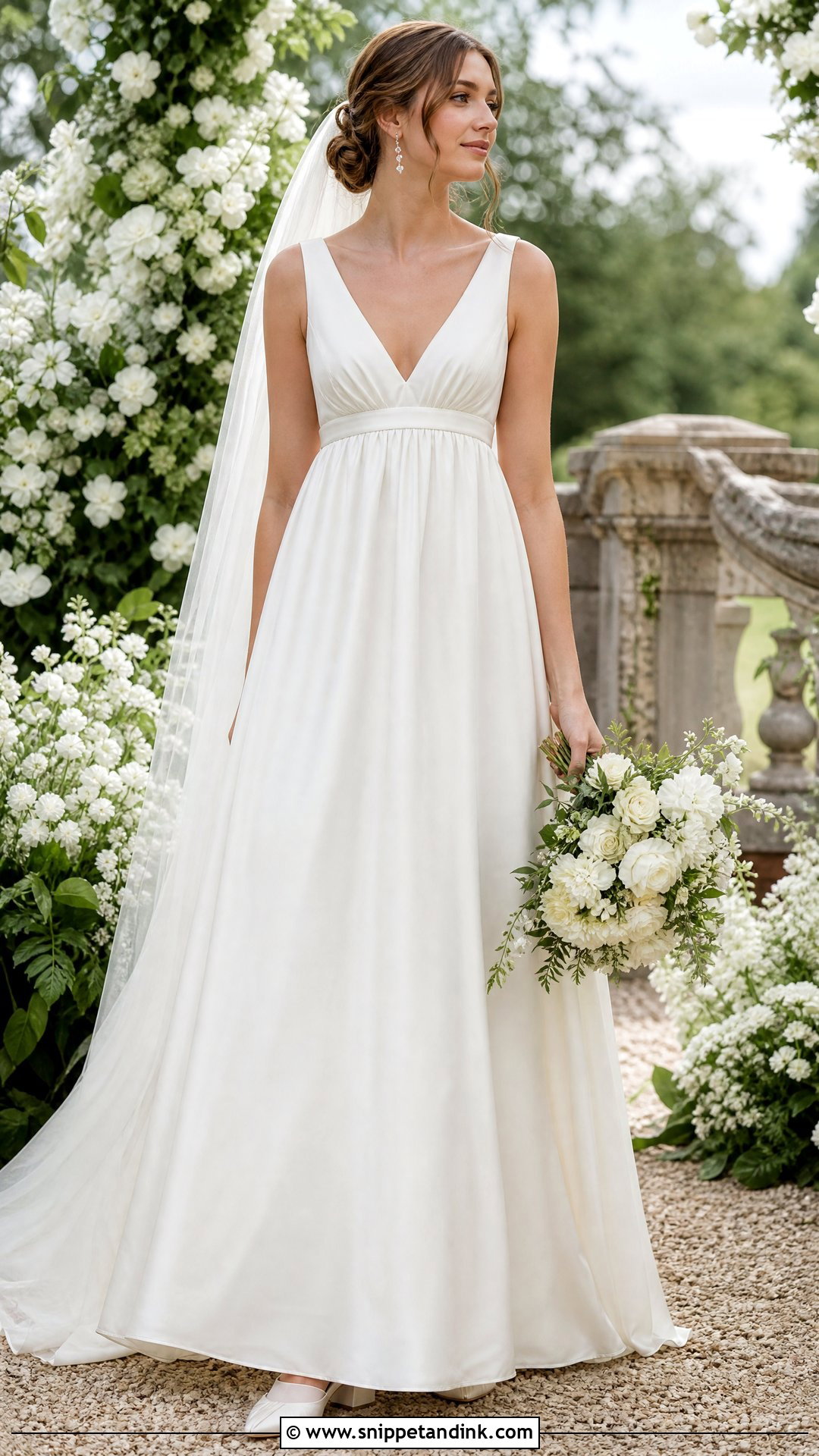 Raw Silk Empire Waist Wedding Dress - Snippet and Ink - 20 Raw Silk Wedding Dress Ideas