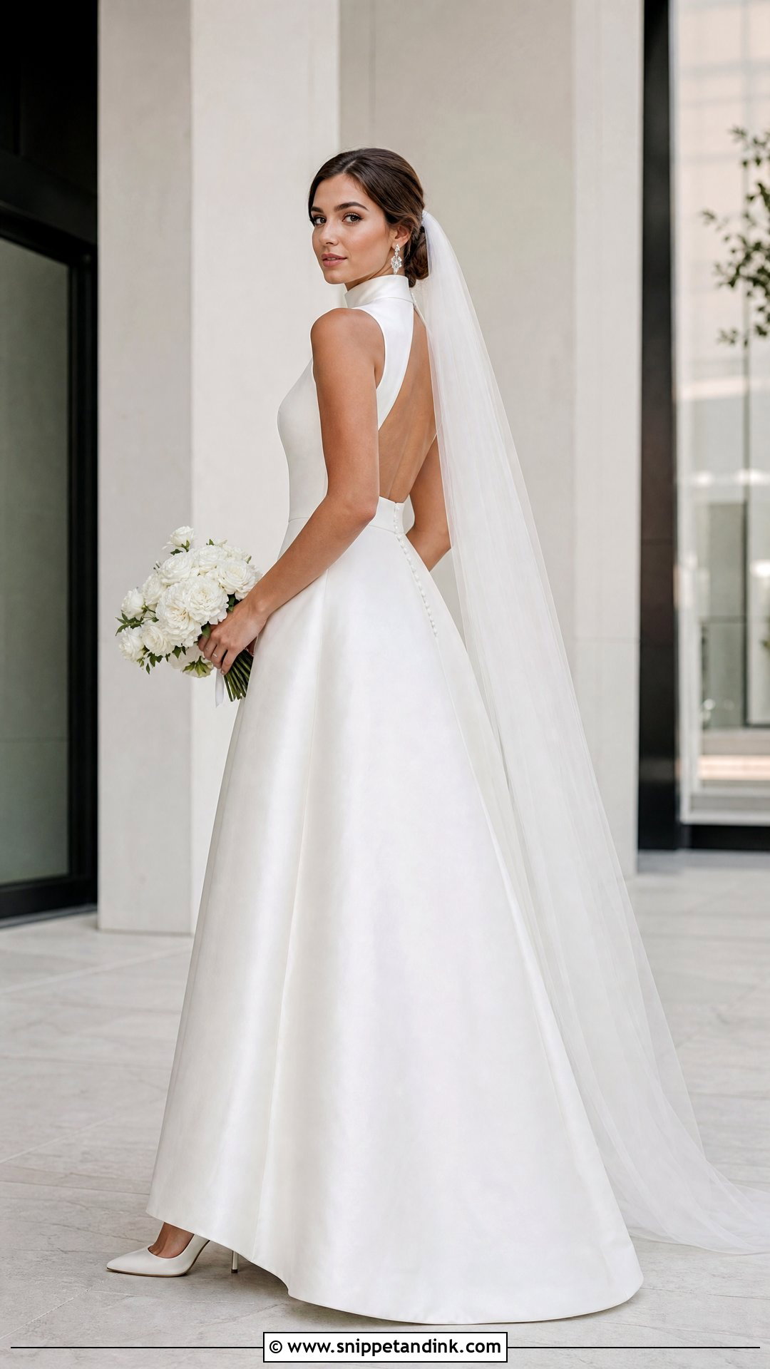 Raw Silk High Neck Wedding Dress - Snippet and Ink - 20 Raw Silk Wedding Dress Ideas