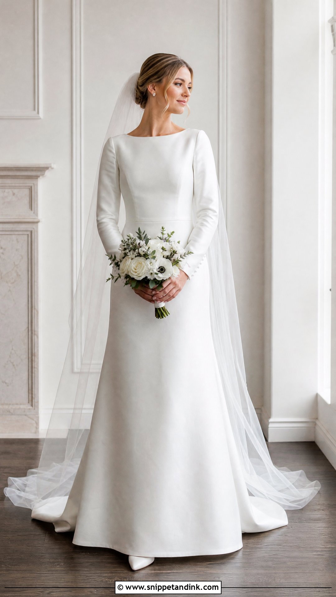 Raw Silk Long Sleeve Wedding Dress - Snippet and Ink - 20 Raw Silk Wedding Dress Ideas