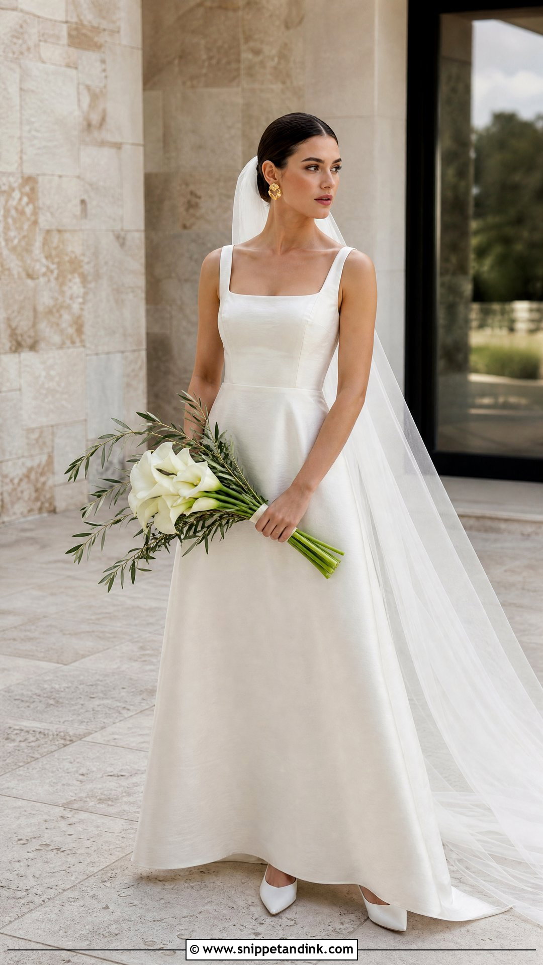 Raw Silk Minimalist Wedding Dress - Snippet and Ink - 20 Earthy Wedding Dress Ideas
