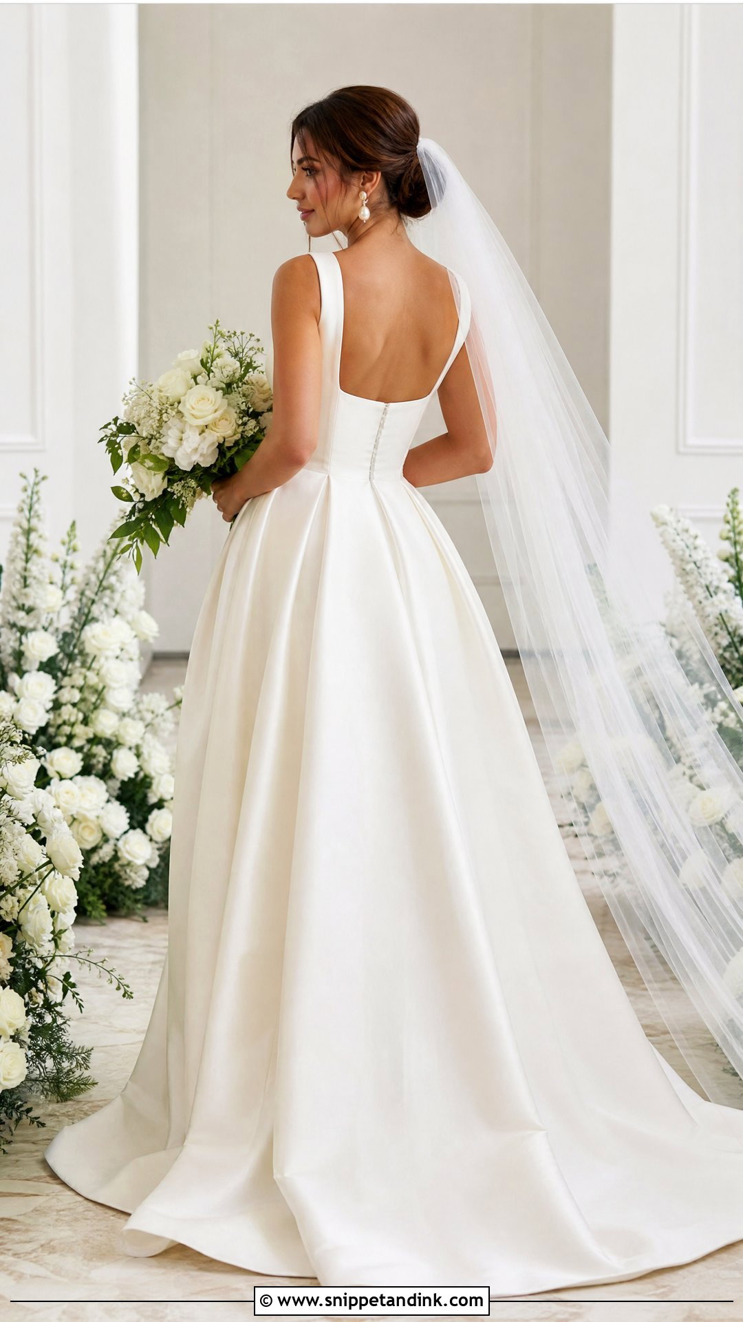 Raw Silk Square Neck Wedding Dress - Snippet and Ink - 20 Raw Silk Wedding Dress Ideas