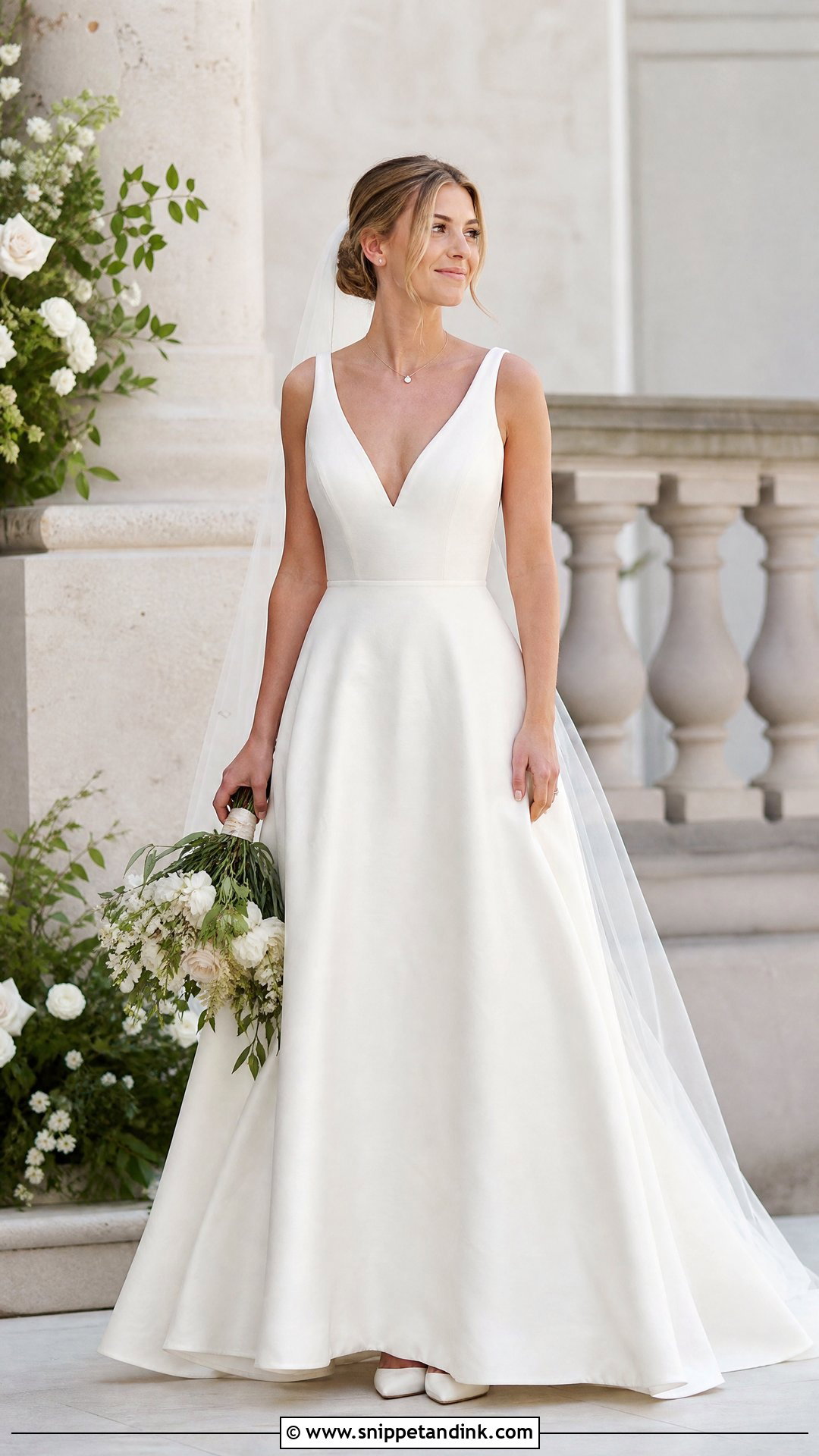 Raw Silk V Neck Wedding Dress - Snippet and Ink - 20 Raw Silk Wedding Dress Ideas