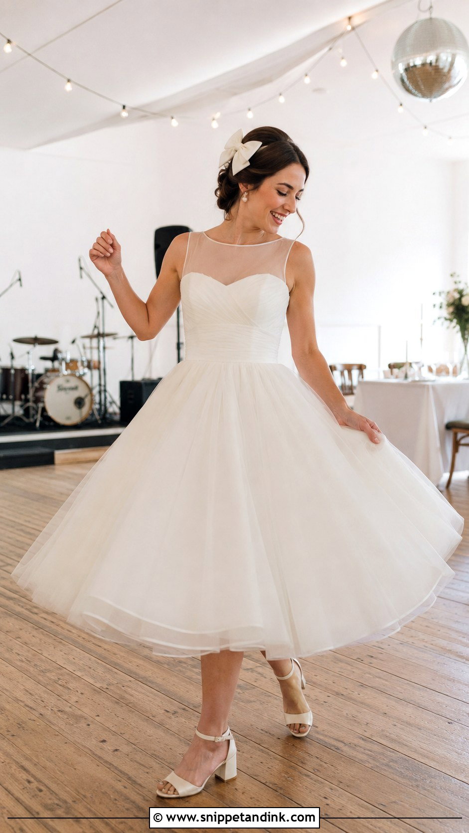 Reception 50s Wedding Dress - Snippet and Ink - 30 50s Wedding Dress Ideas