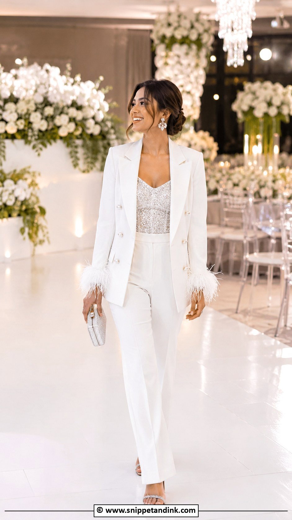 Reception Bride Suit - Snippet and Ink - 25 Bride Suit Ideas