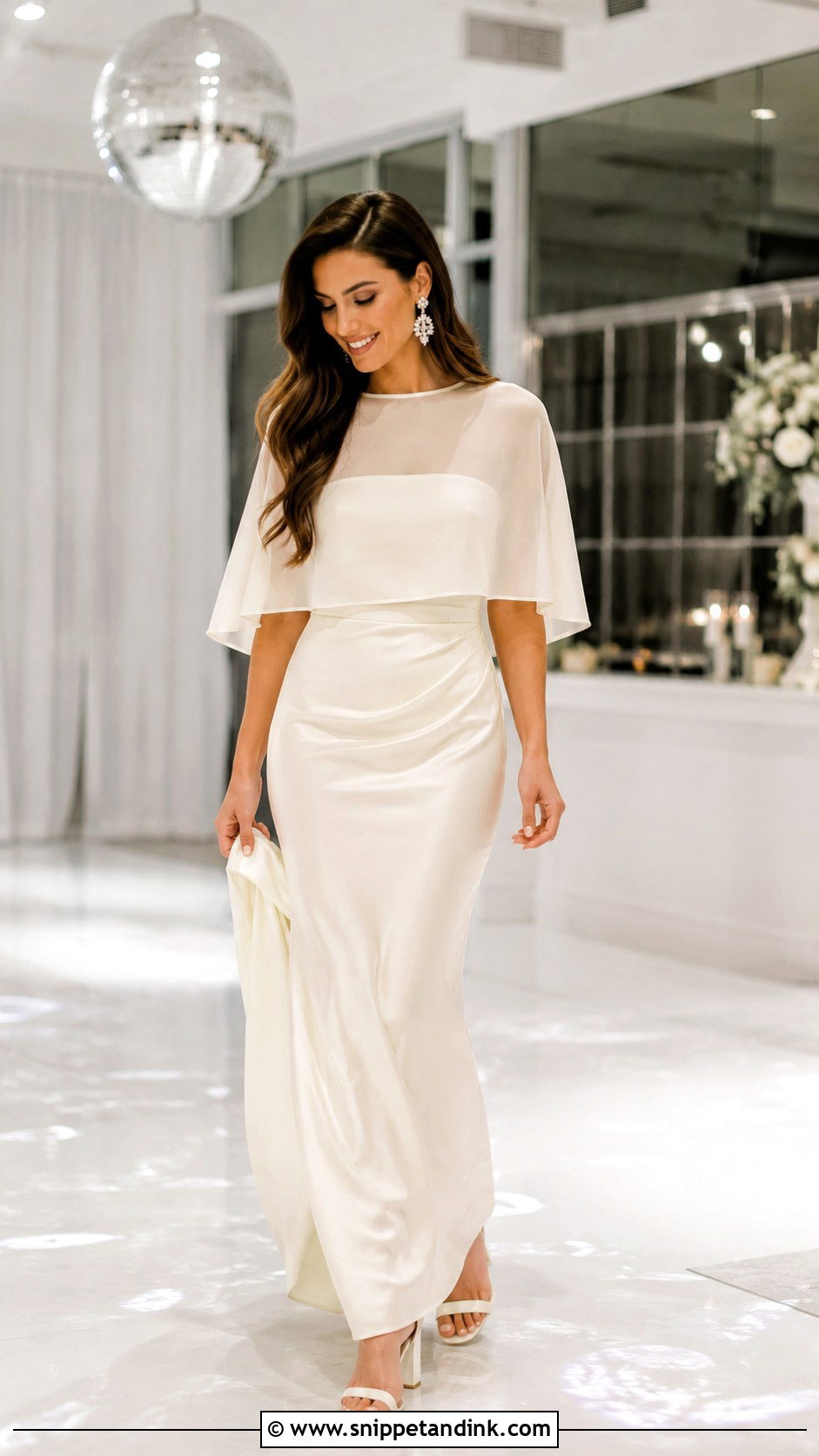 Reception Cape Wedding Dress - Snippet and Ink - 30 Wedding Dress with Cape Ideas