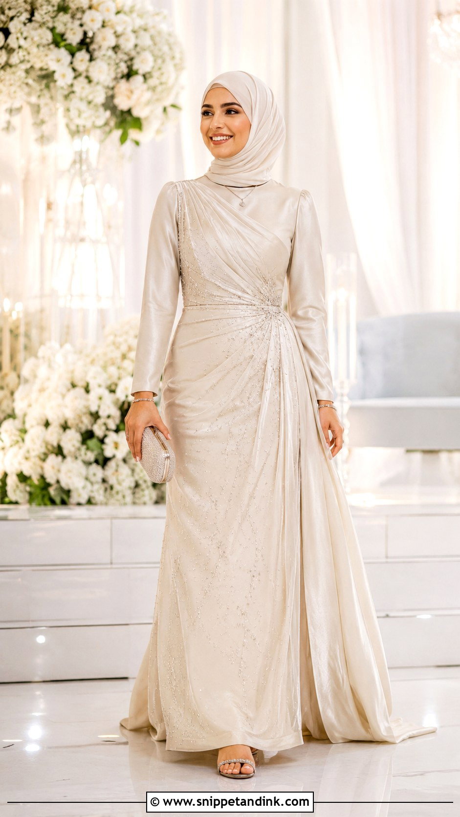 Reception Islamic Wedding Dress - Snippet and Ink - 25 Islamic Wedding Dresses
