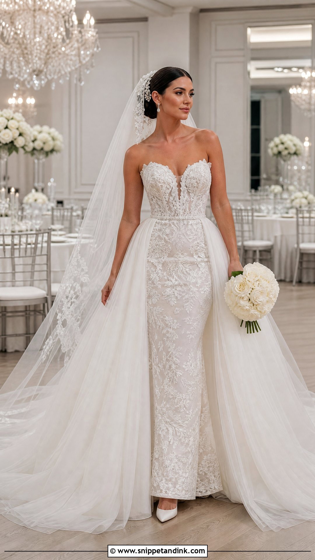 Reception Reign Wedding Dress With Detachable Skirt - Snippet and Ink - 20 Reign Wedding Dress Ideas