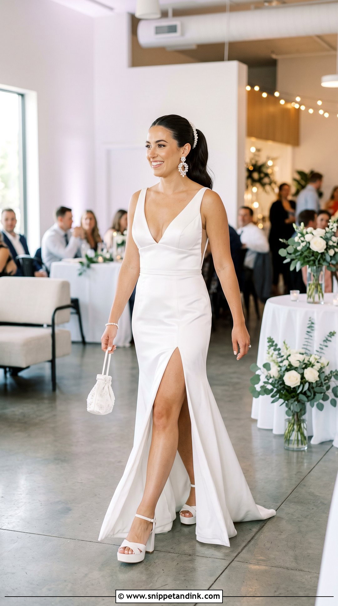 Reception Wedding Dress With High Split - Snippet and Ink - 20 Wedding Dress with Split Ideas