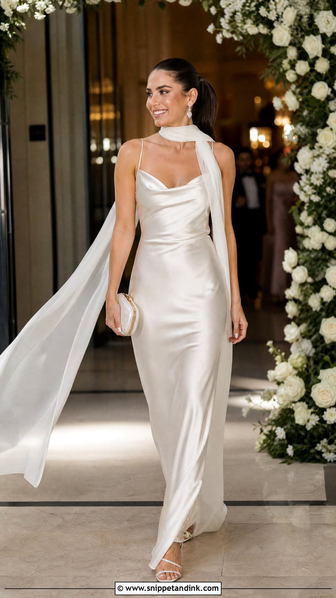 Reception Wedding Dress With Neck Scarf - Snippet and Ink - 25 Wedding Dress with Neck Scarf Ideas