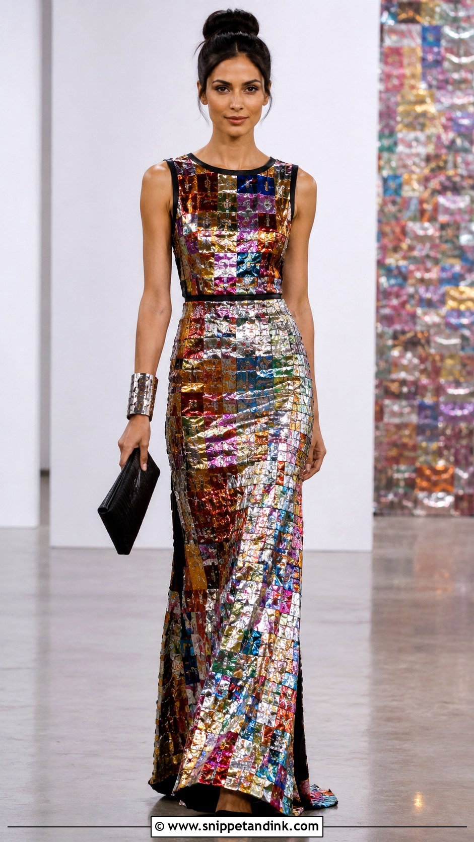 Recycled Candy Wrapper Gown - Snippet and Ink - 20 Eco Friendly Recycled Gown Ideas