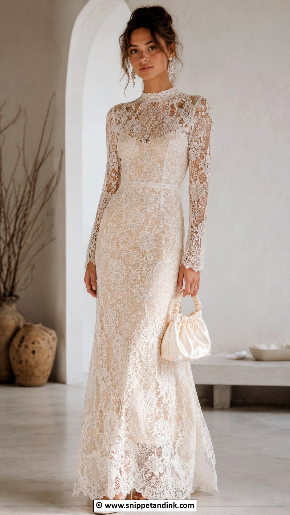 Recycled Lace Curtain Gown - Snippet and Ink - 30 Recycled Gown Ideas