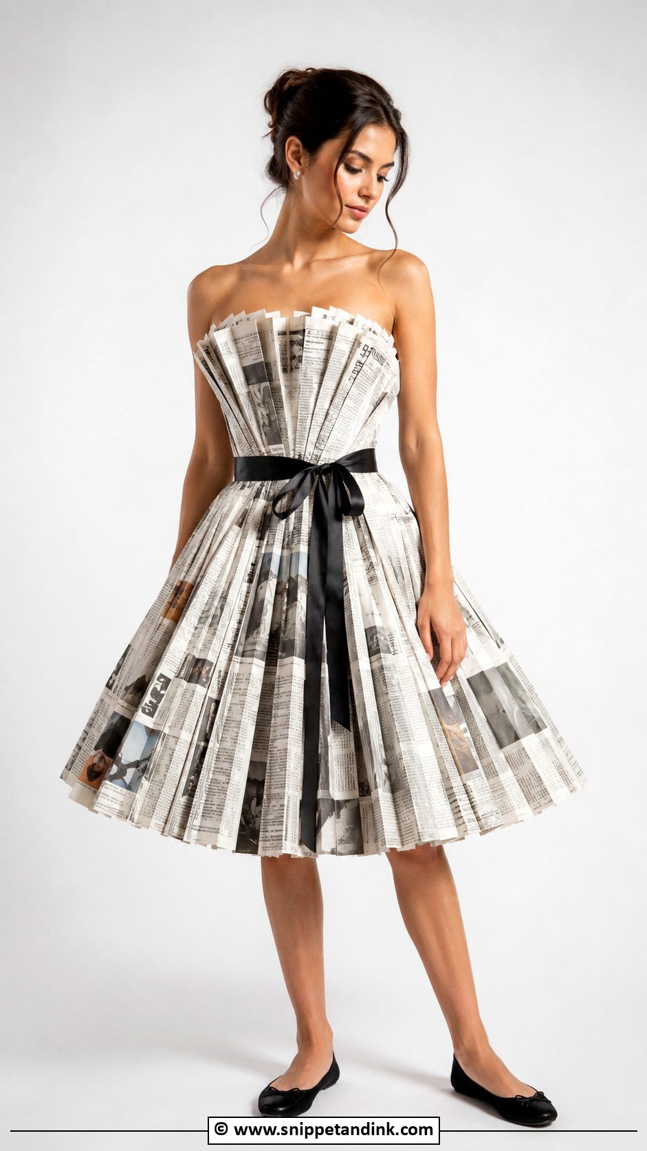 Recycled Newspaper Gown - Snippet and Ink - 30 Recycled Gown Ideas