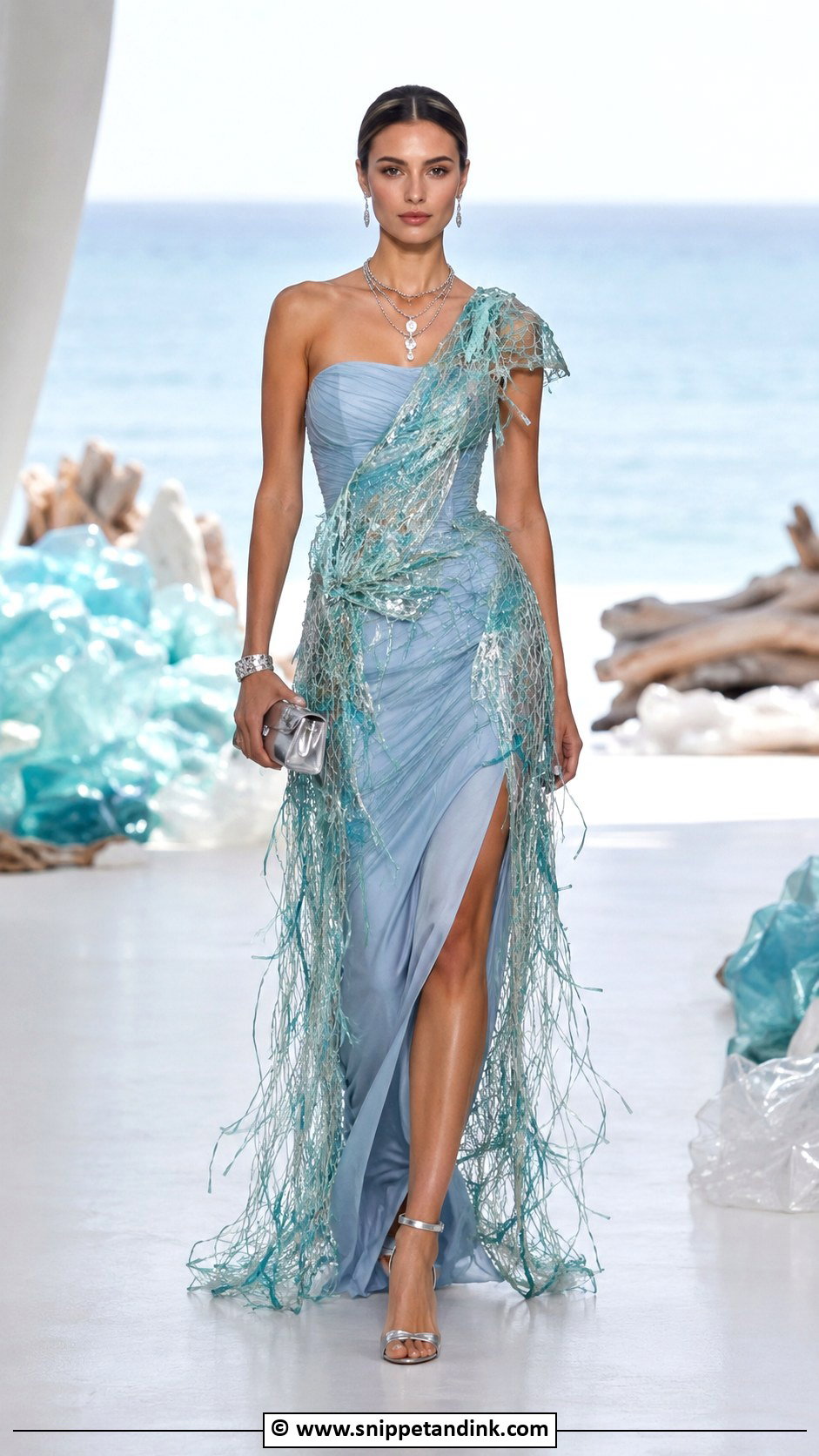 Recycled Ocean Plastic Gown - Snippet and Ink - 30 Recycled Gown Ideas
