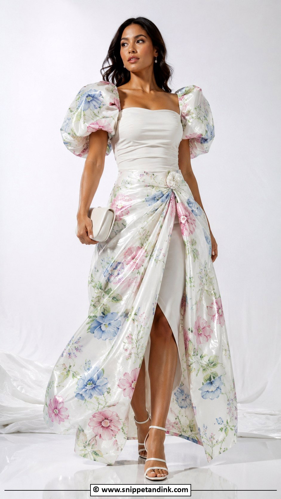 Recycled Shower Curtain Gown - Snippet and Ink - 30 Recycled Gown Ideas