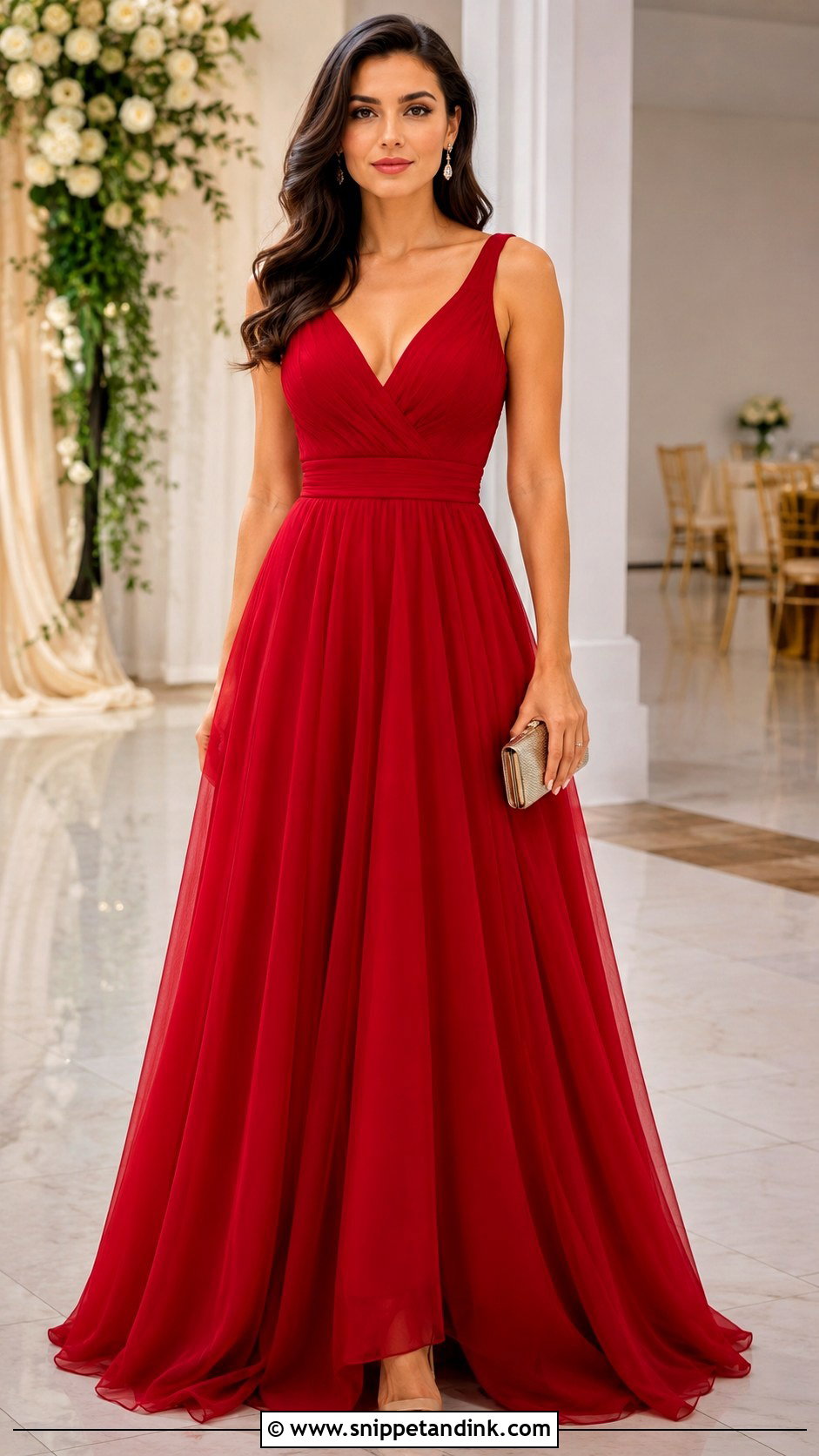 Red Aline Gown Outfit - Snippet and Ink - 25 Aline Gown Ideas