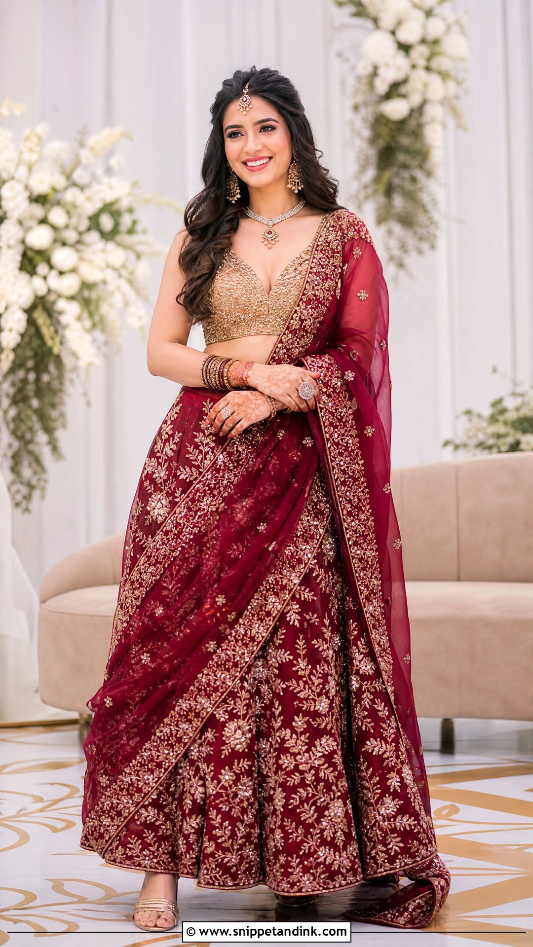 Red Alternative Sangeet Dress - Snippet and Ink - 25 Sangeet Dress for Bride Ideas