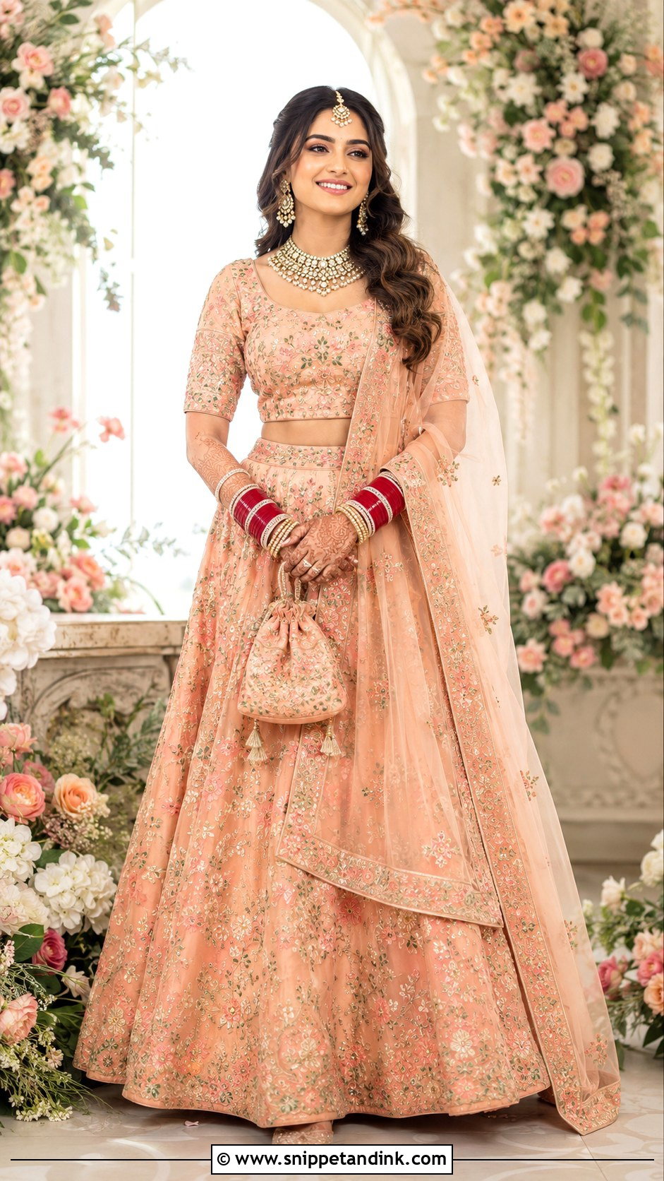 Red Anarkali Choora Ceremony Outfit - Snippet and Ink - 20 Choora Ceremony Outfit Ideas