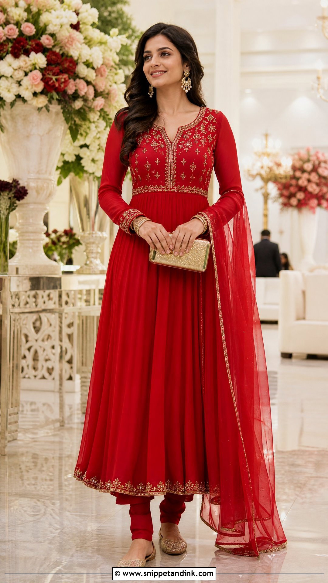 Red Anarkali Suit Outfit - Snippet and Ink - 25 Red Indian Dress Outfit Ideas