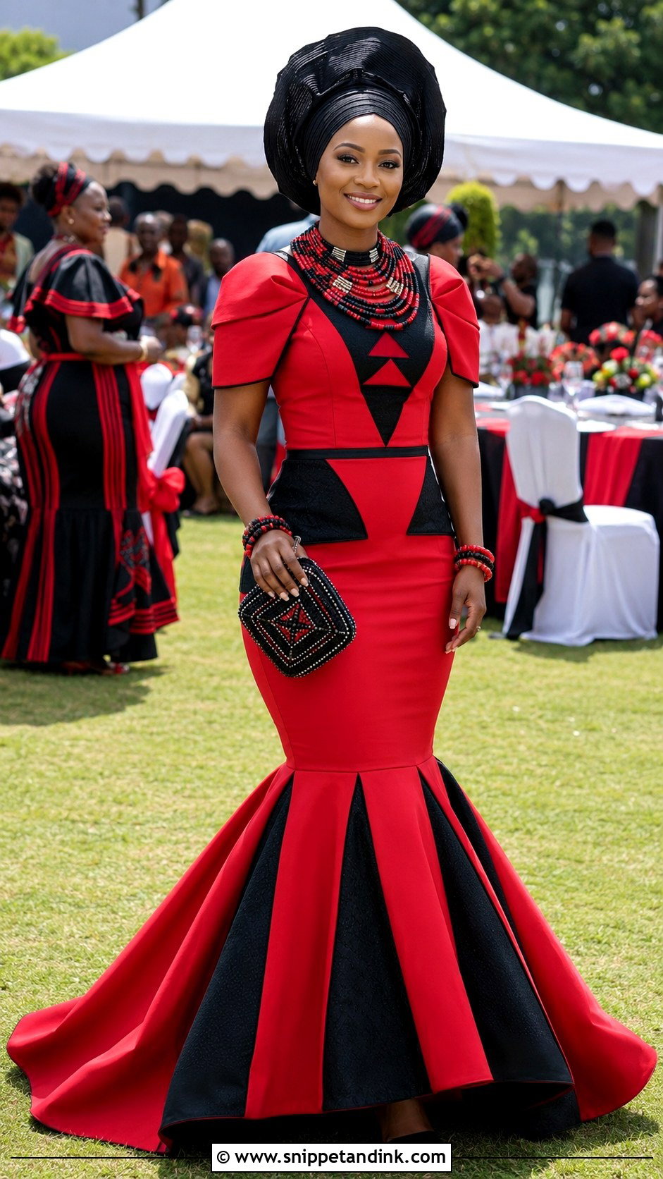 Red And Black Membeso Dress - Snippet and Ink - 20 Membeso Dress for the Bride Ideas