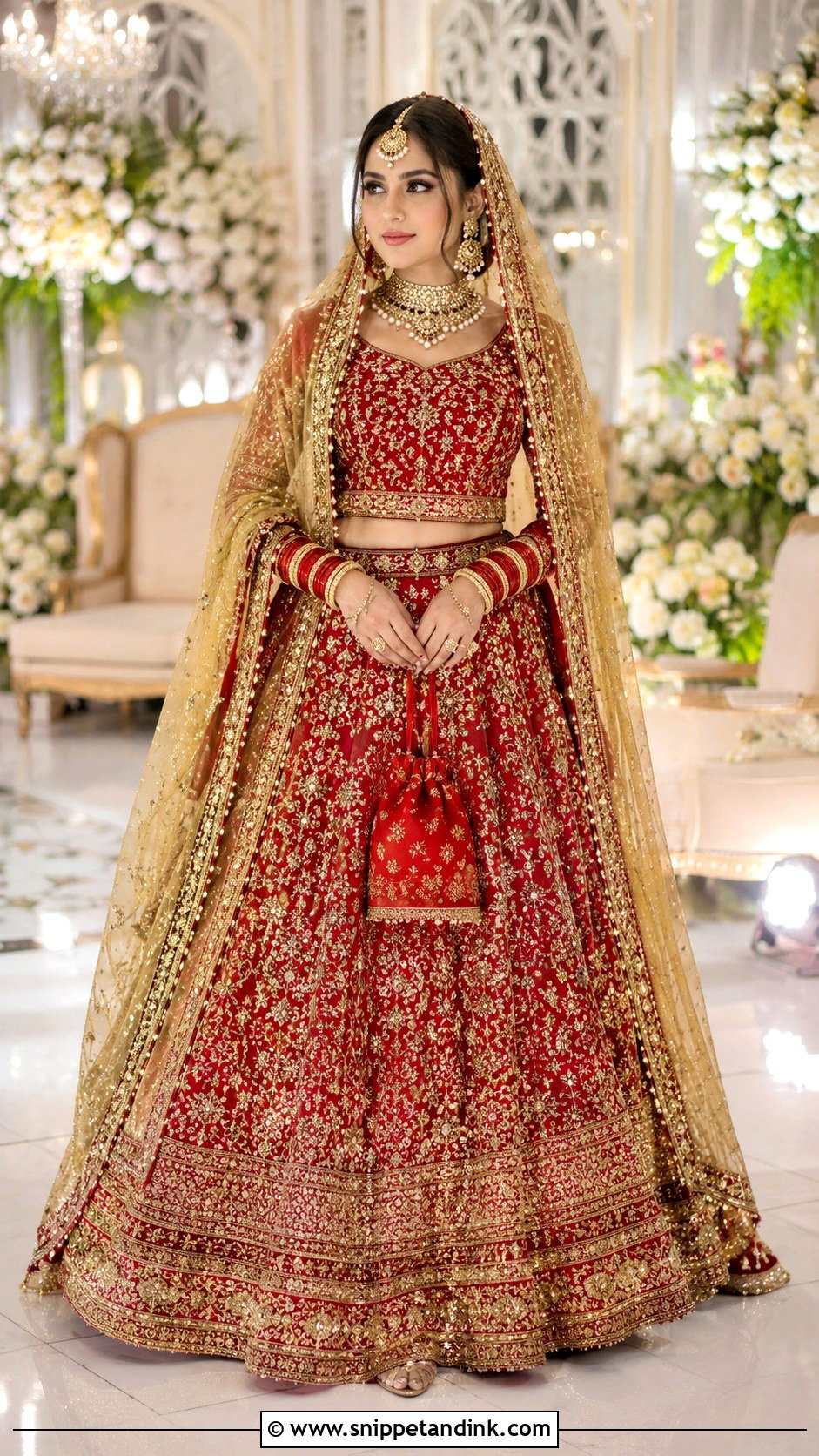 Red And Gold Baraat Dress - Snippet and Ink - 25 Baraat Dress Pakistani Bridal Wear Ideas