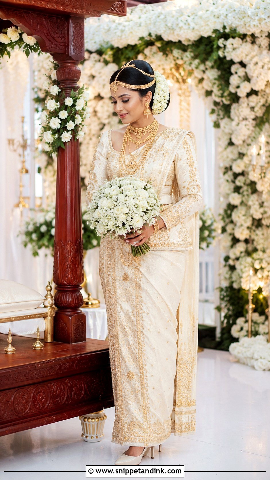 Red And Gold Kandyan Bride - Snippet and Ink - 20 Kandian Bride Sri Lanka Ideas