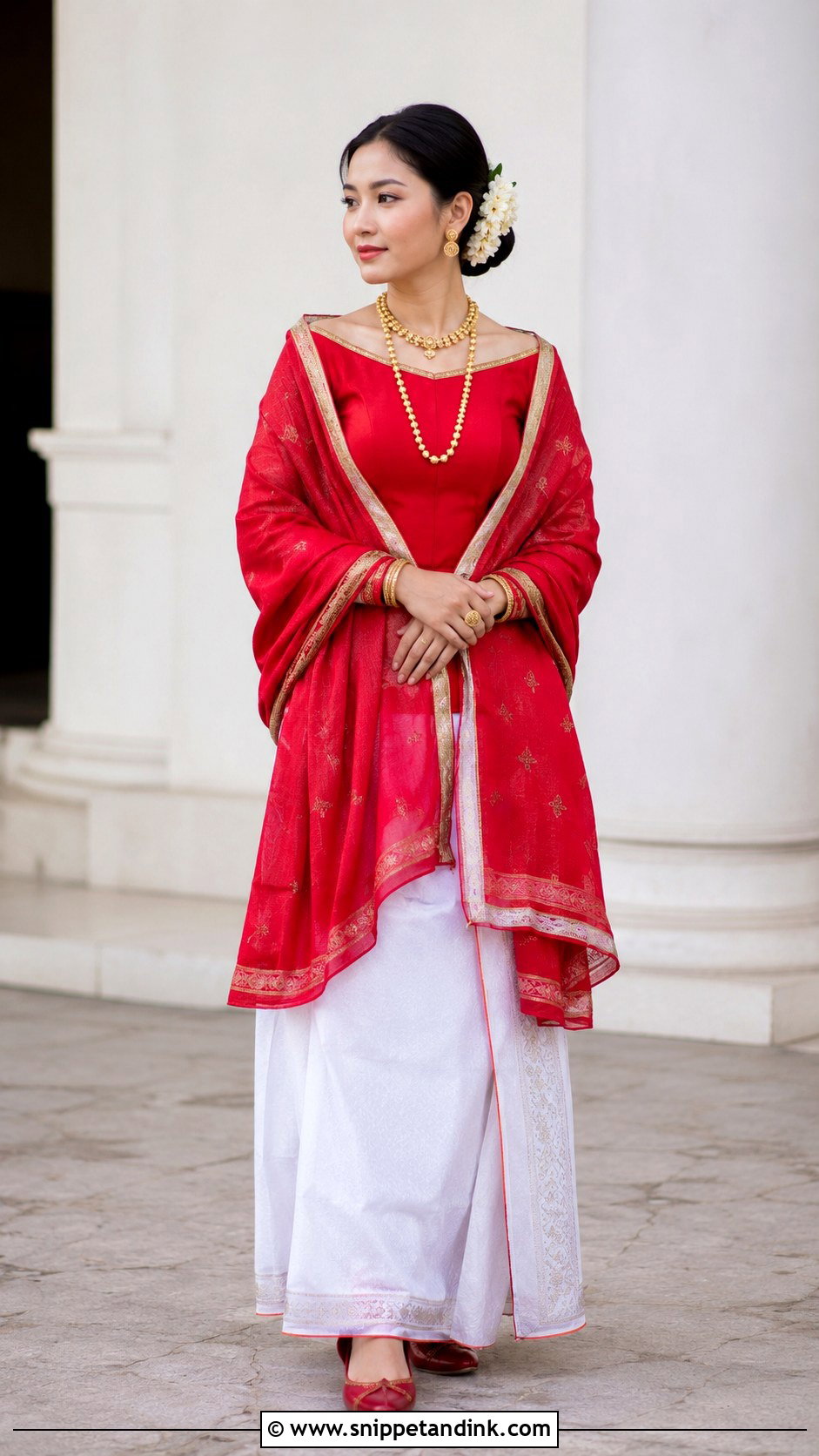 Red And White Manipuri Bride - Snippet and Ink - 20 Manipuri Bride Ideas