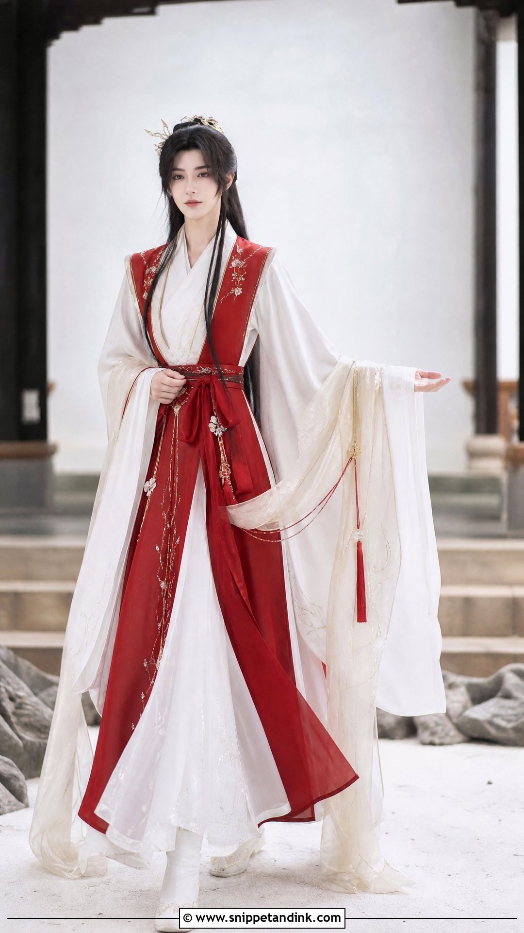 Red And White Xie Lian Wedding Dress - Snippet and Ink - 20 Xie Lian Wedding Dress Ideas