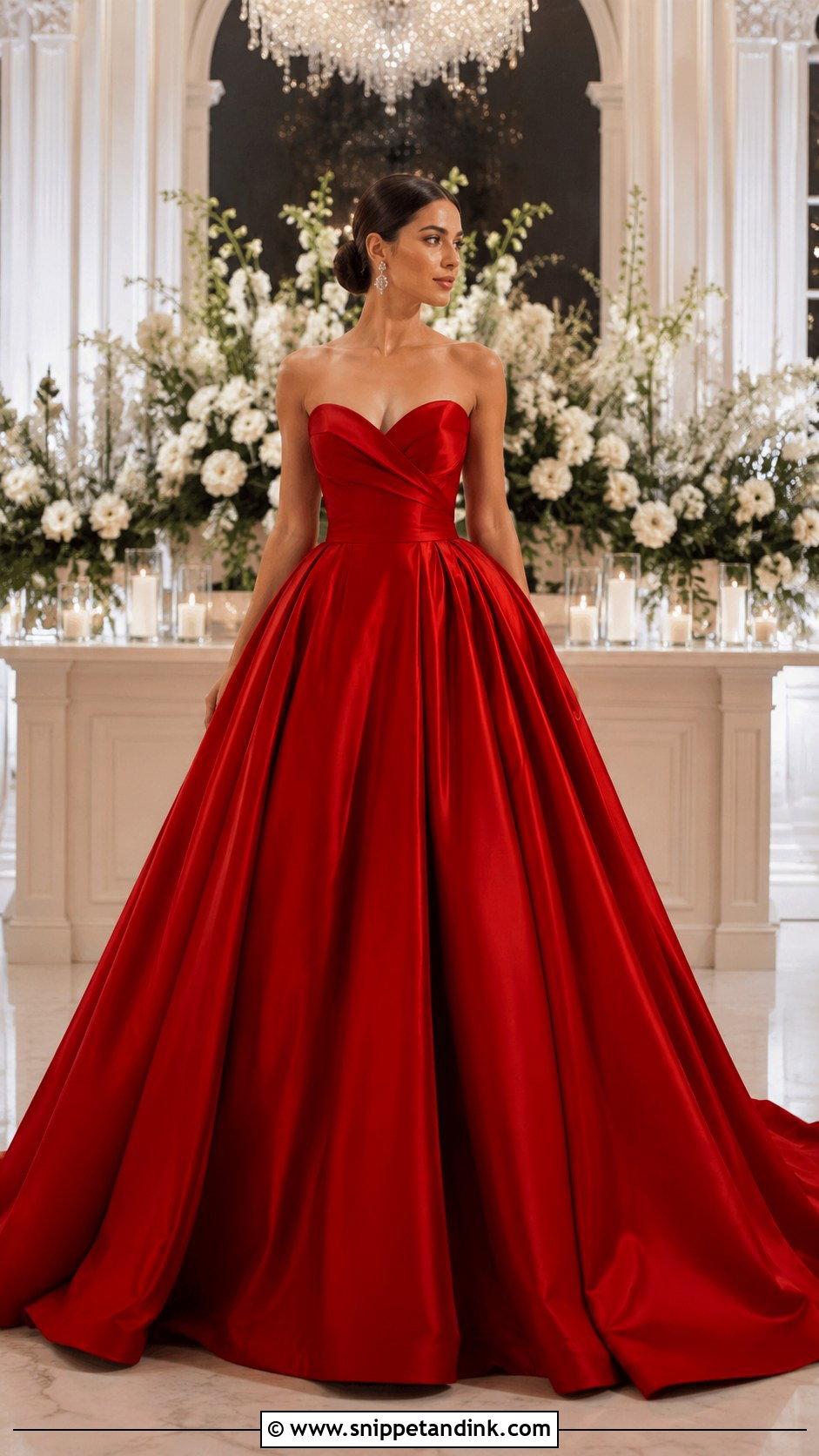 Red Ball Gown Bridal Dress - Snippet and Ink - 30 Red Bridal Dress Ideas